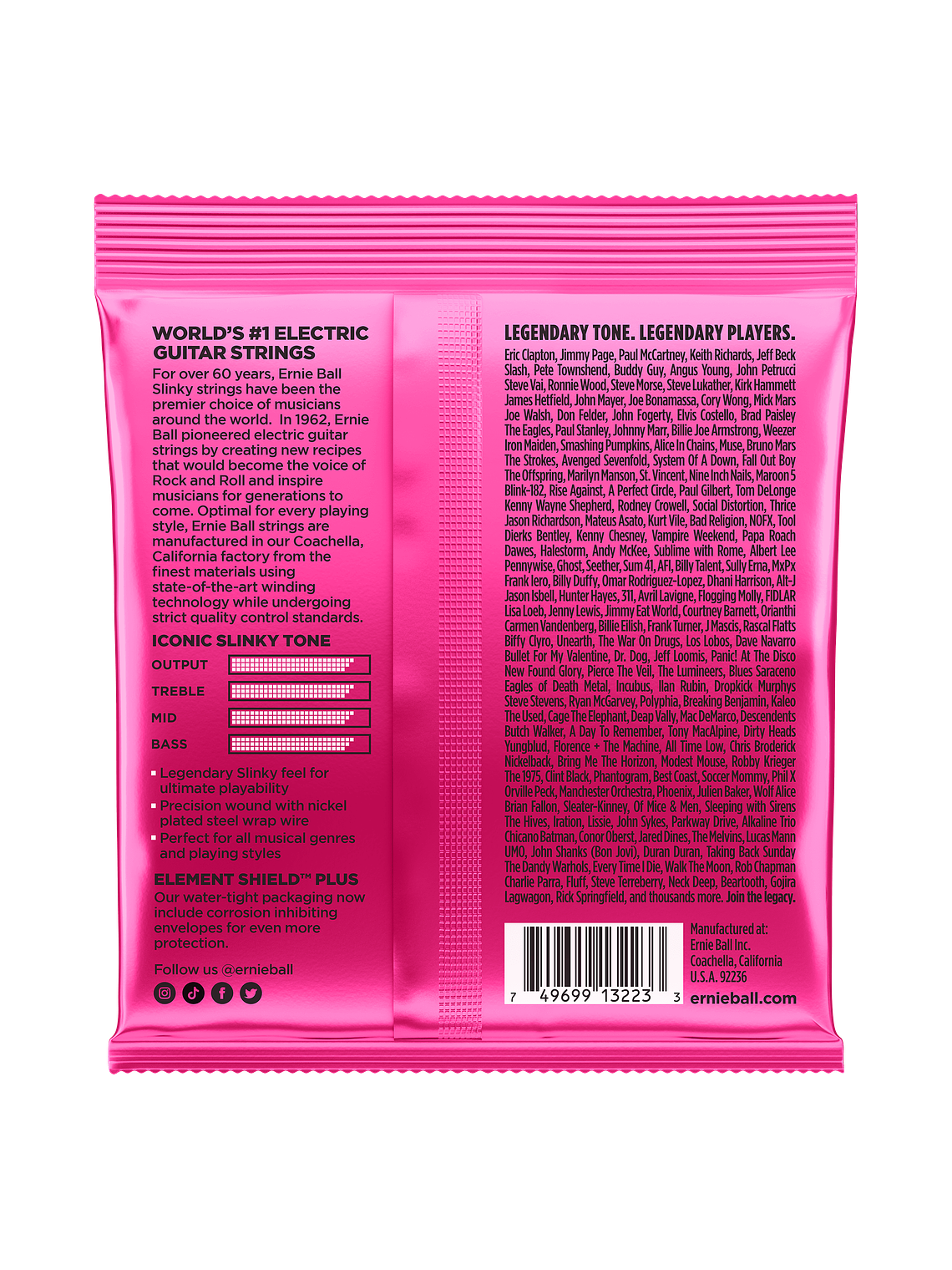 P03223 Pack 3 Set Cuerdas Super Slinky Guitarra Eléctrica 9-42 Ernie Ball  2