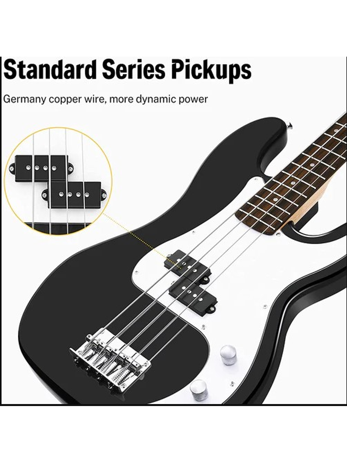 DPB-510B Pack De Bajo Eléctrico, Incluye Funda Y Accesorios. Donner 3