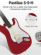 DST-100R Pack De Guitarra Eléctrica Roja Donner  - Miniatura 3