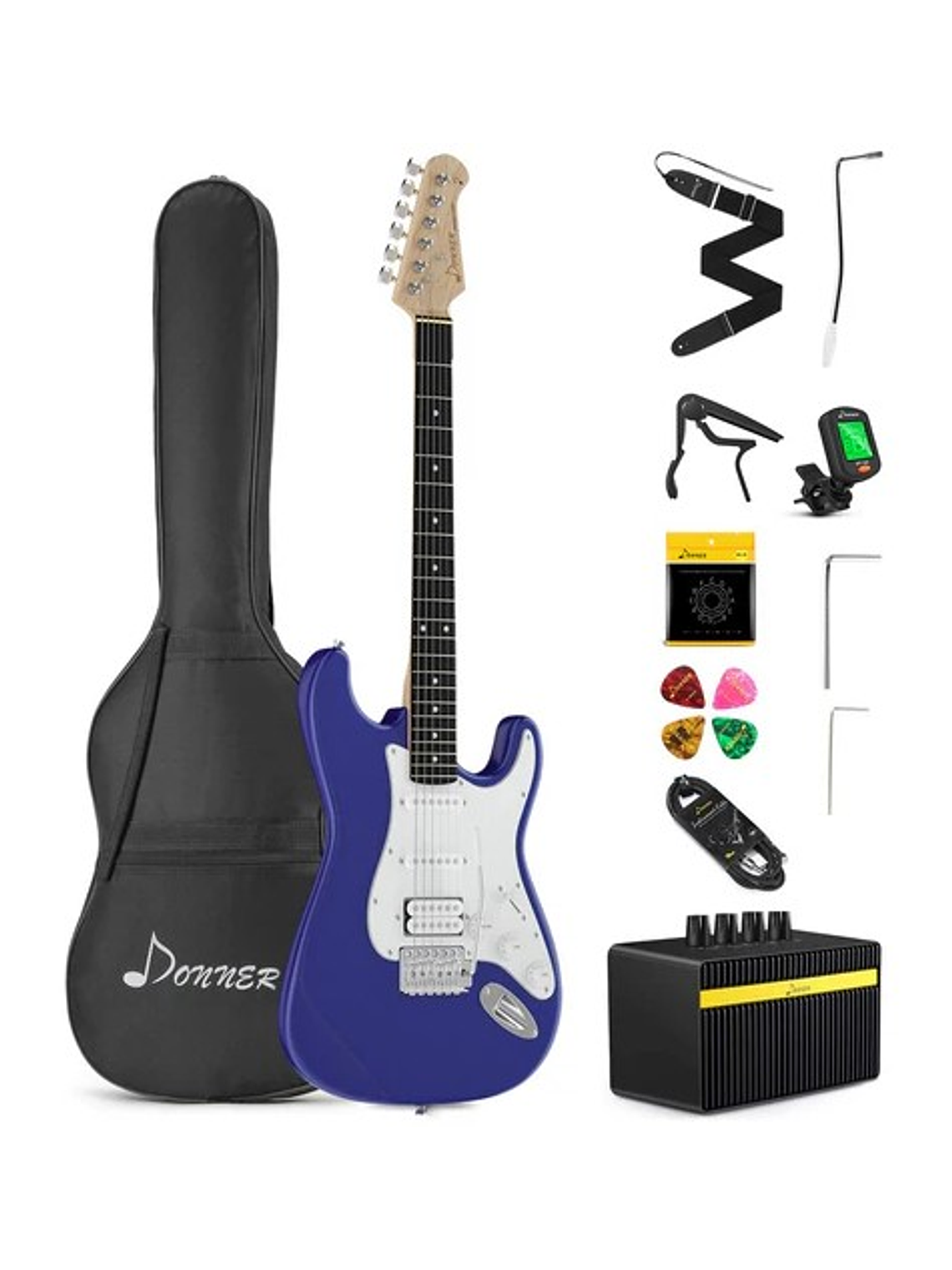 DST-100L Pack De Guitarra Eléctrica Azul Donner  1
