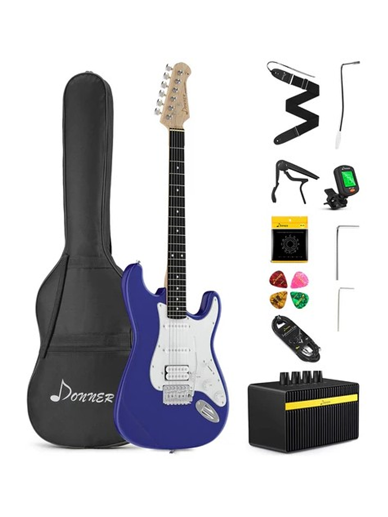 DST-100L Pack De Guitarra Eléctrica Azul Donner  1