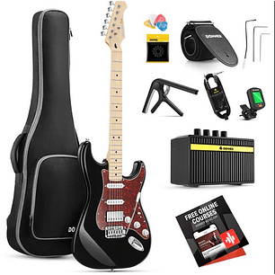 DST-152B Pack De Guitarra Eléctrica Negro Donner 