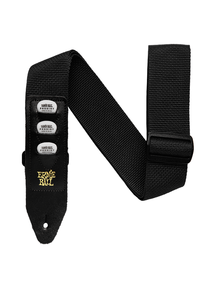 P04039 Pickholder Guarda-uñetas Negro Para Correa Ernie Ball  1