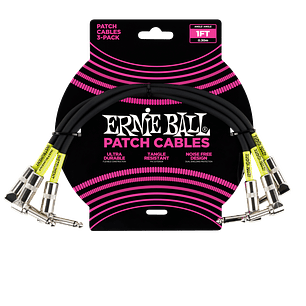 P06075 Pack 3 Cables Patch para Pedales Ernie Ball