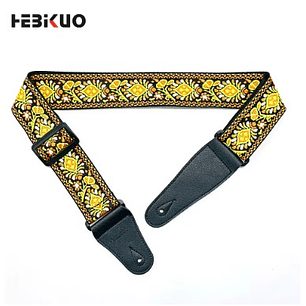 2534 Correa para Guitarra Amarillo Hebikuo