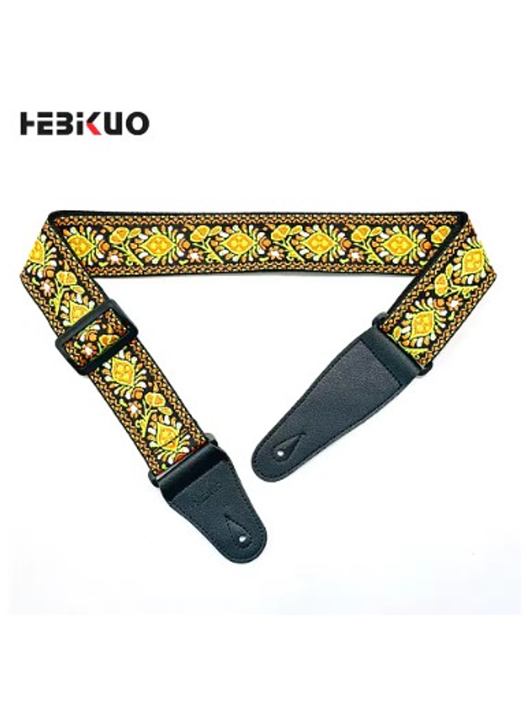 2534 Correa para Guitarra Amarillo Hebikuo 1