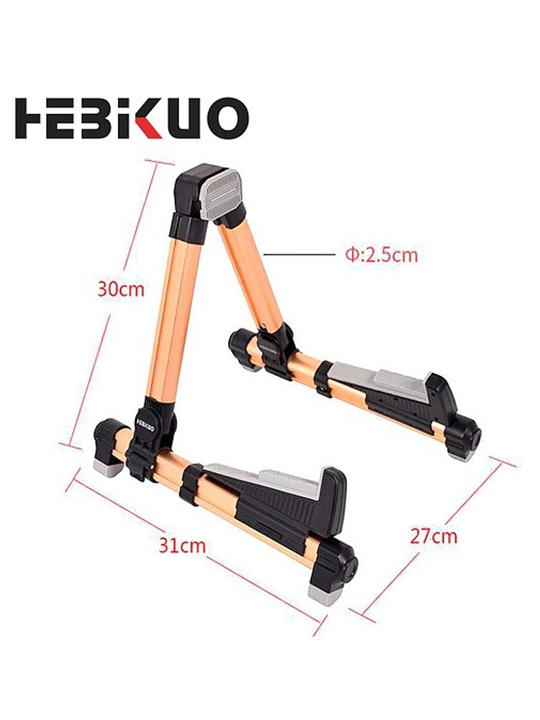 M-40 Atril De Guitarra Rojo Hebikuo 3