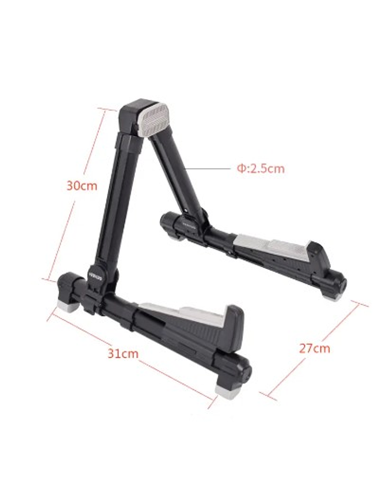 M-40 Atril De Guitarra Negro Hebikuo 2