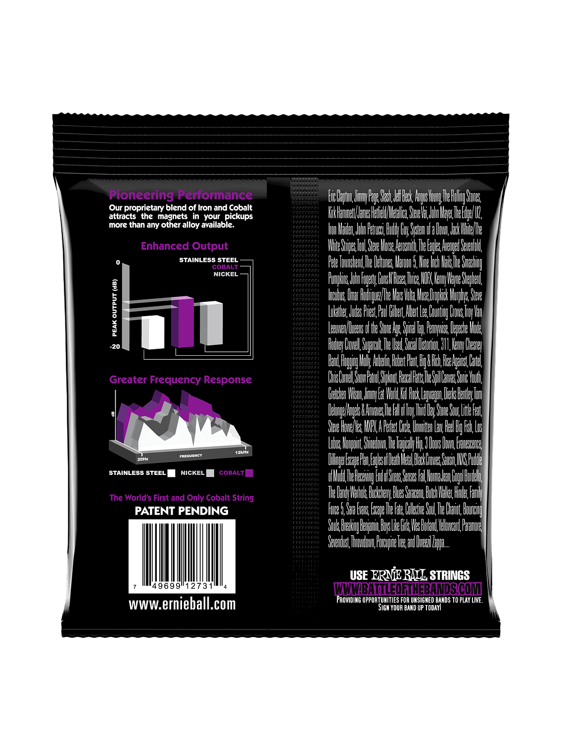 P02731 Cuerdas Para Bajo Eléctrico Ernie Ball Slinky Cobalt 55-110 2