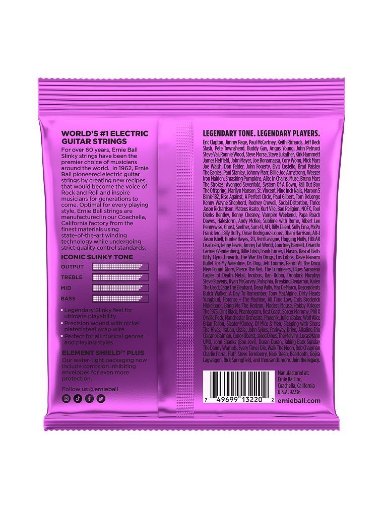 P03220 Pack 3 set Cuerda Guitarra Power Slinky 11-48 ERNIE BALL 2