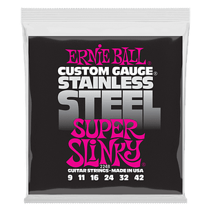 P02248 Set 6 Cuerdas Power Slinky Acero Inox. 9-42 ERNIE BALL 