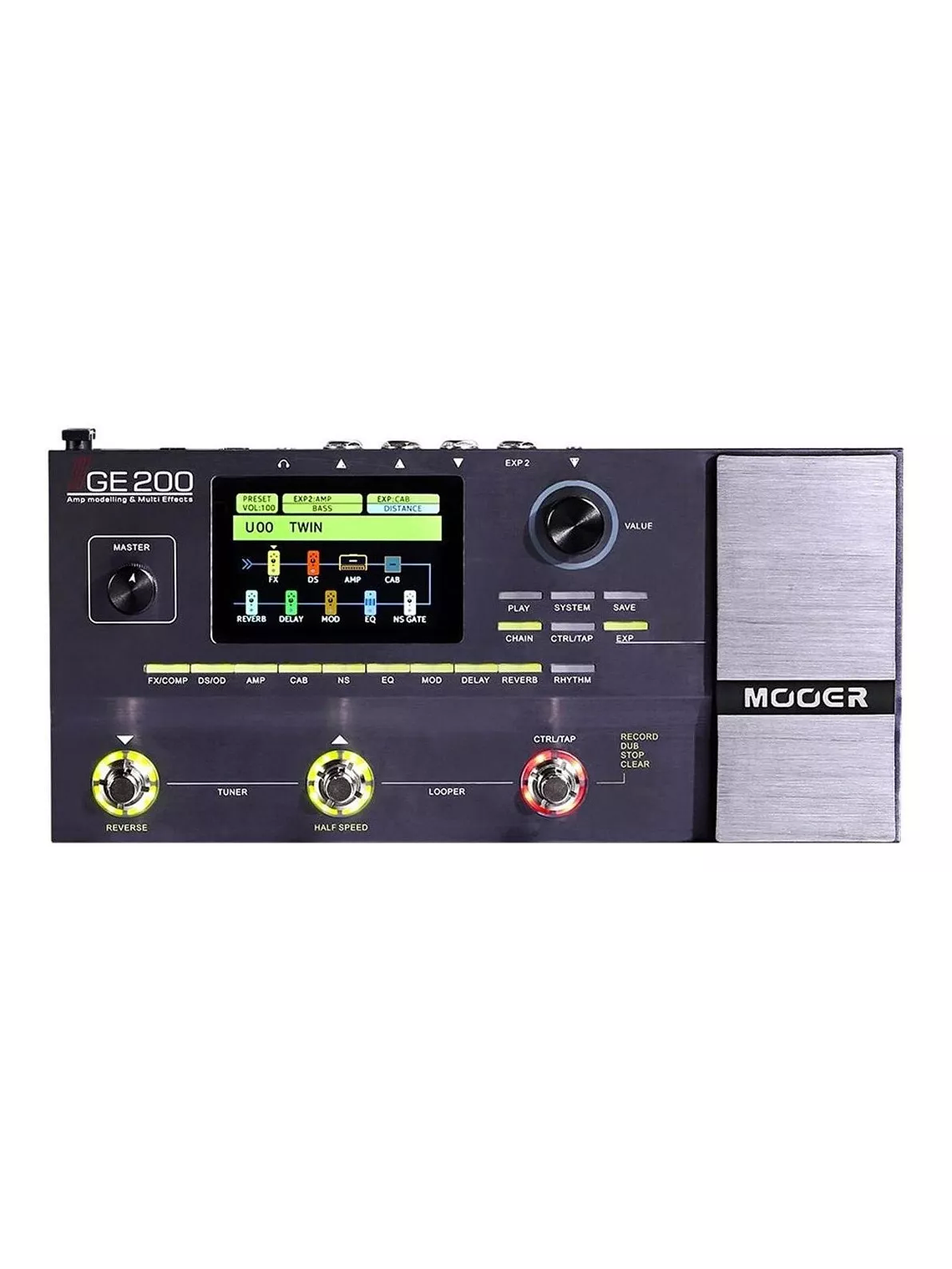 GE200 Pedal Multiefecto Plateado Mooer 1