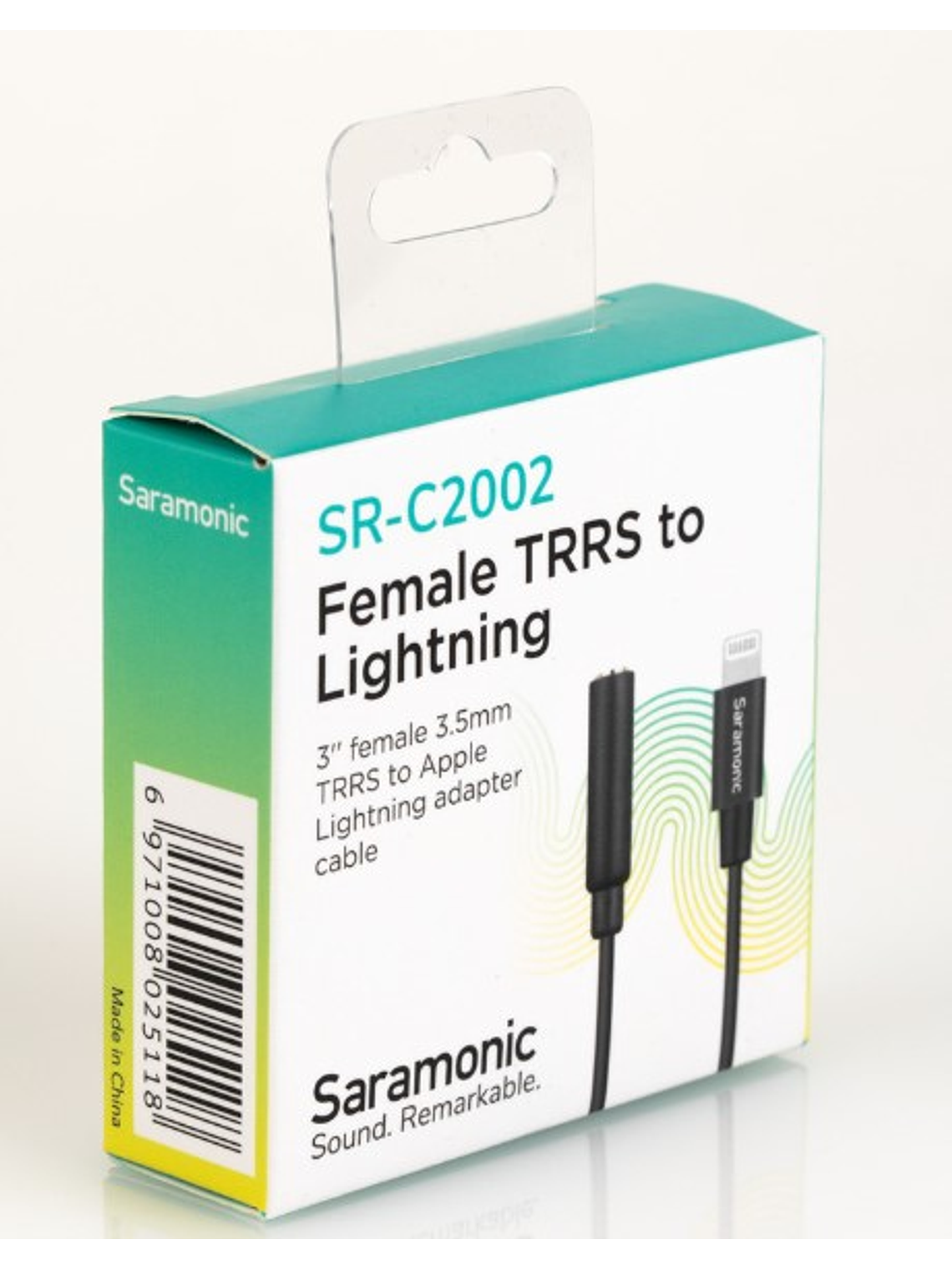 SR-C2002 Cable Adaptador De Audio Lightning -3.5mm TRRS. Saramonic  2
