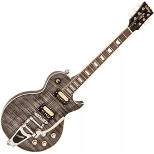 V100BLB Guitarra Eléctrica Vintage  Reeditada Con Bigsby Color Negro Vintage