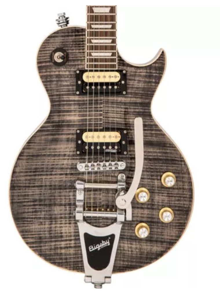 V100BLB Guitarra Eléctrica Vintage  Reeditada Con Bigsby Color Negro Vintage 5