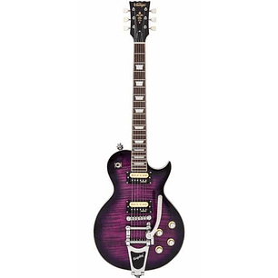 V100PLB Guitarra Eléctrica Reeditada Con Bigsby ~ Flamed Purpleburst   Vintage
