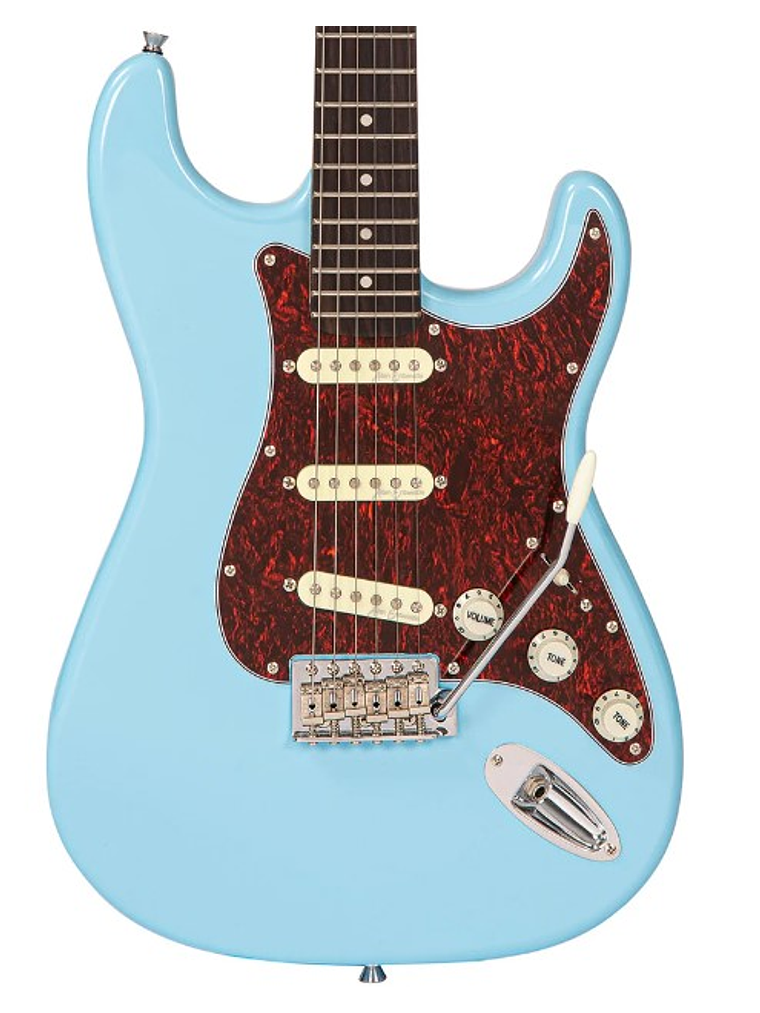 V60LB Guitarra Eléctrica De La Serie Coaster  En Color Azul Laguna Vintage 2