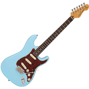 V60LB Guitarra Eléctrica De La Serie Coaster  En Color Azul Laguna Vintage