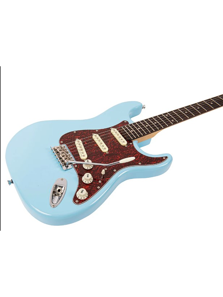 V60LB Guitarra Eléctrica De La Serie Coaster  En Color Azul Laguna Vintage 4