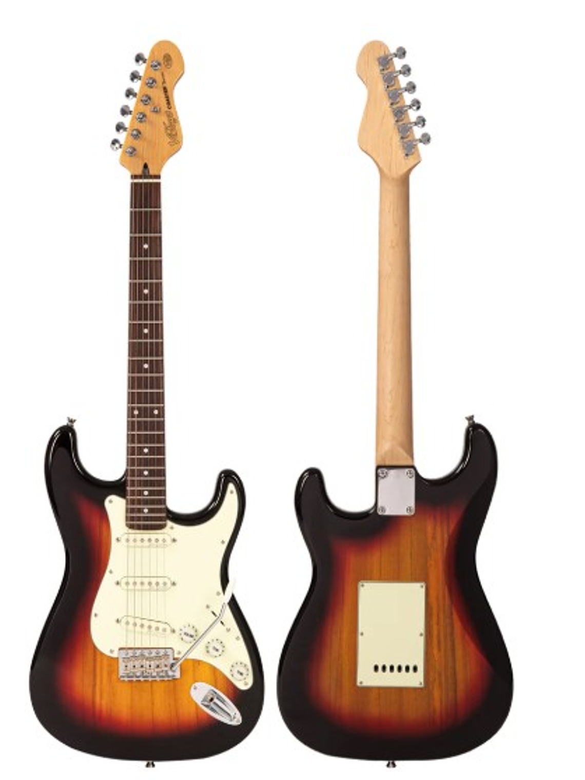 V60SB Guitarra Eléctrica De La Serie Coaster , 3 Tonos, Sunburst Vintage  5