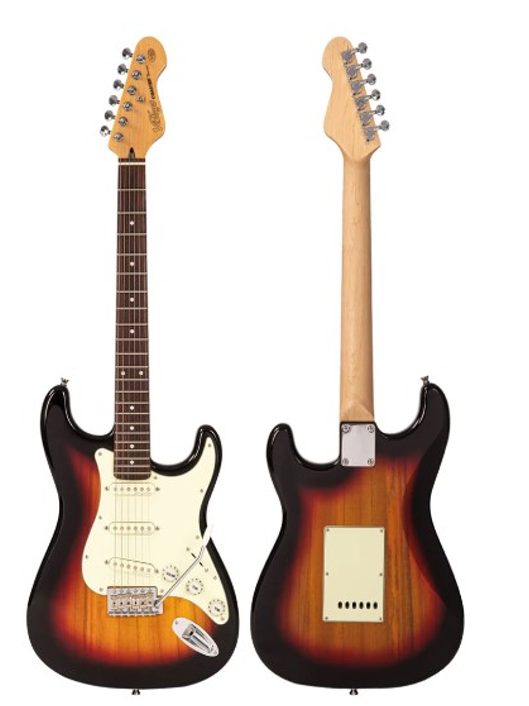 V60SB Guitarra Eléctrica De La Serie Coaster , 3 Tonos, Sunburst Vintage  5