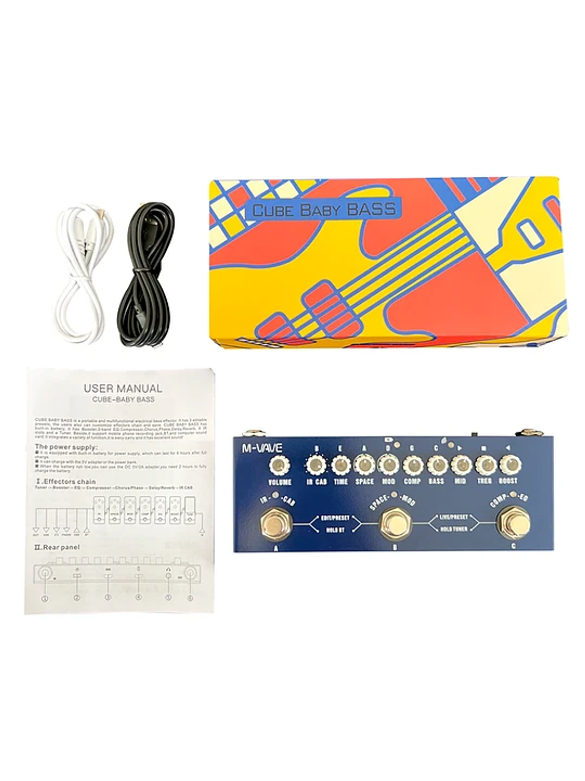 Pedal multiefecto para bajo Cube Baby Bass M-VAVE 4