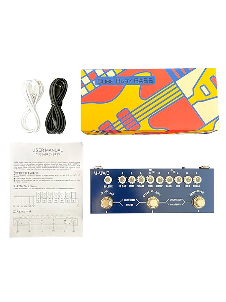 Pedal multiefecto para bajo Cube Baby Bass M-VAVE 4