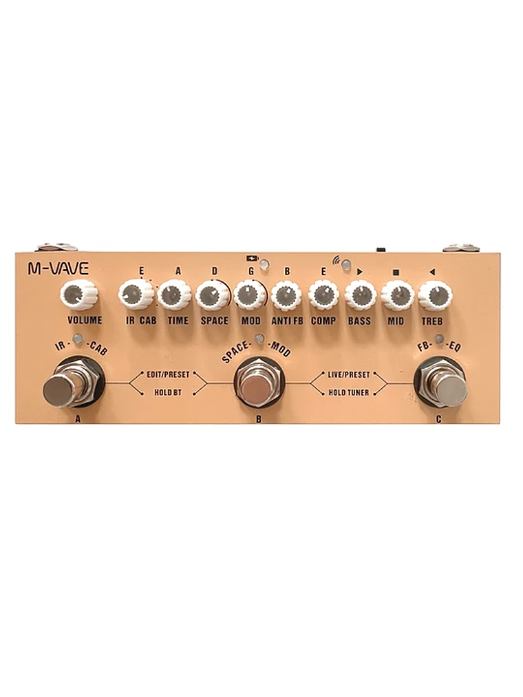 Pedal multiefecto Cube Baby AC - Guitarra Acústica M-VAVE 1