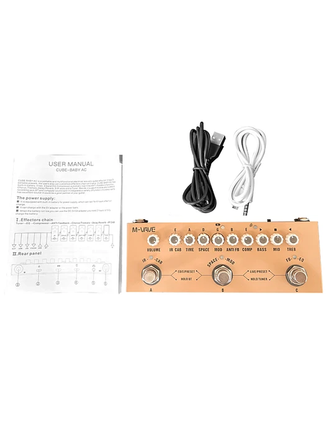 Pedal multiefecto Cube Baby AC - Guitarra Acústica M-VAVE 4