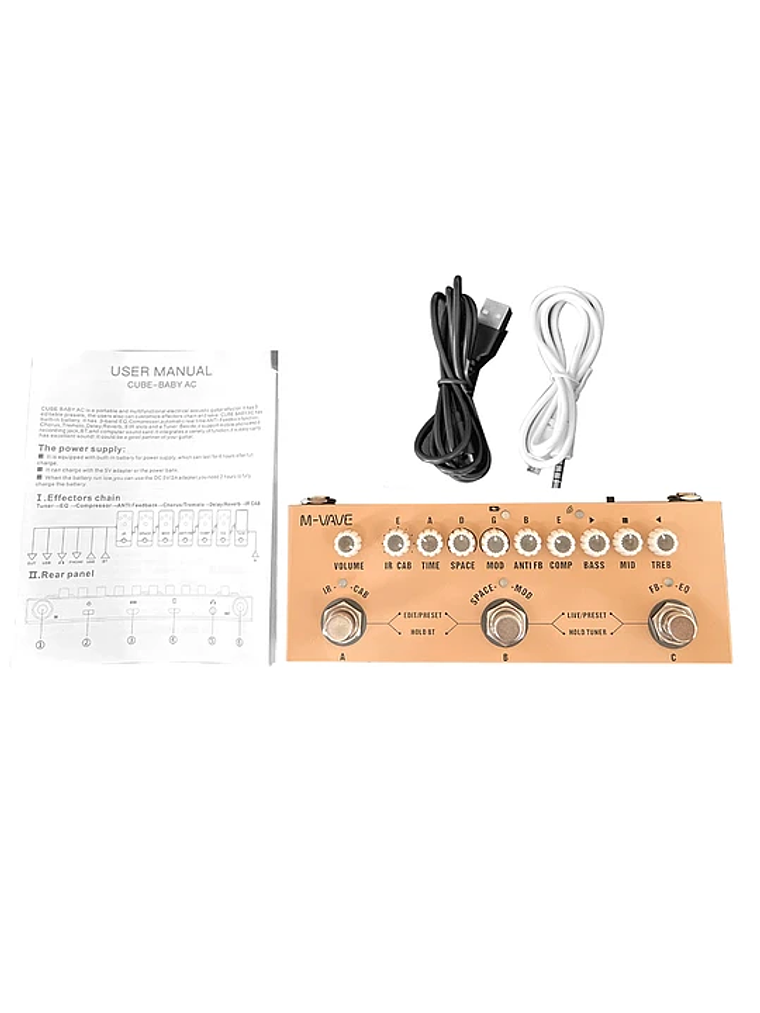 Pedal multiefecto Cube Baby AC - Guitarra Acústica M-VAVE 4