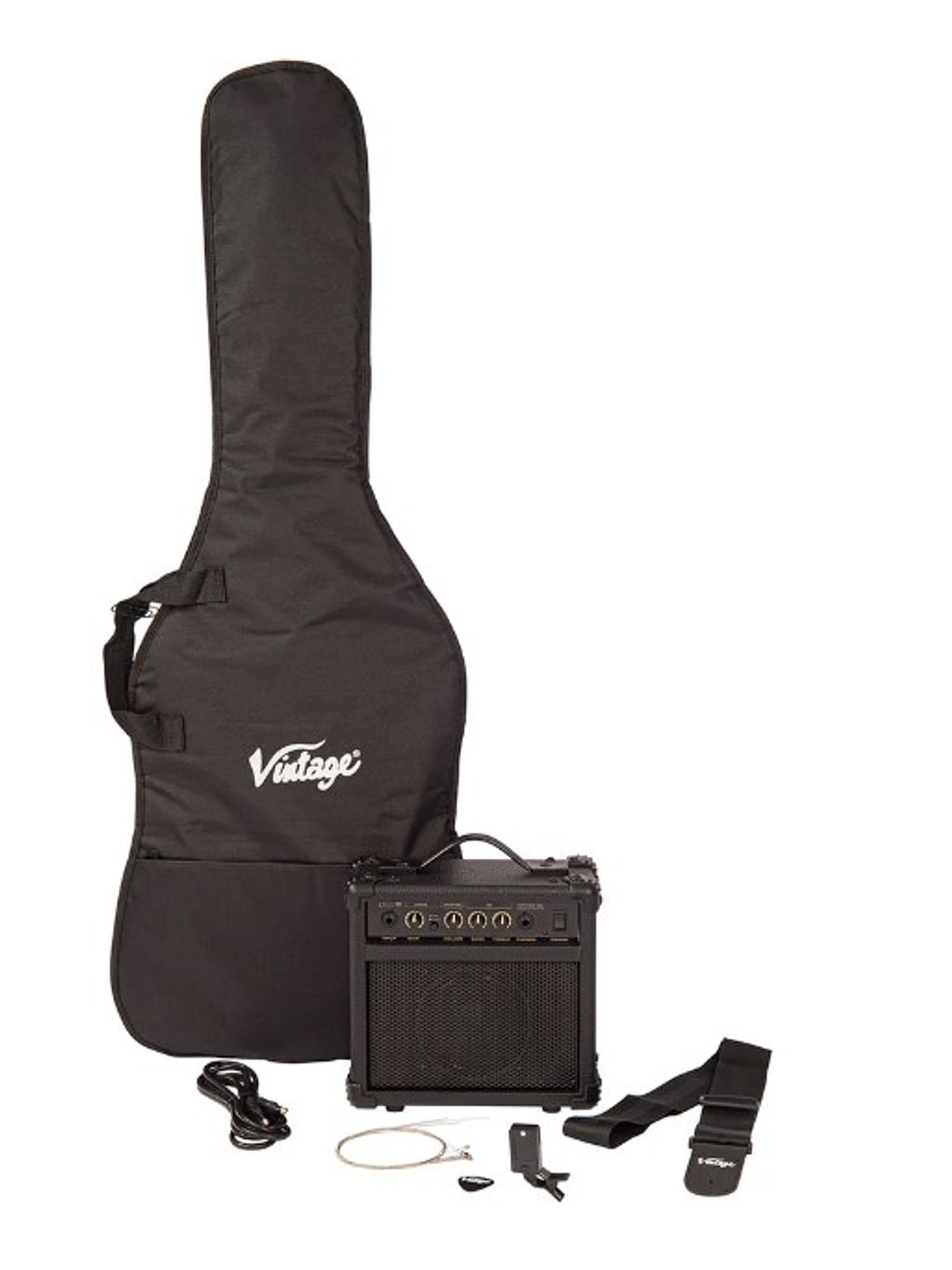 VIP-V20BLK Pack De Guitarras Eléctricas Serie Coaster, Color Negro Boulevard Vintage 6