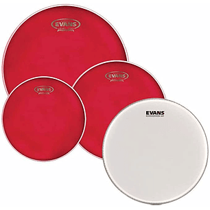 Set De Parches EVANS HYDRAULIC RED ROCK PACK + UV1 10 - 12 - 16 + 14