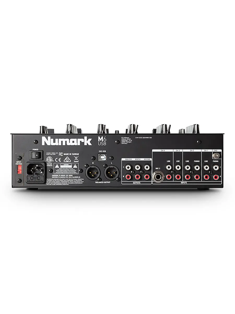 Mezclador Scratch 3 Canales Para Djs M6 Usb Black Numark 2