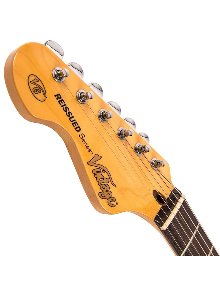 LV6SBB Guitarra eléctrica stratocaster para zurdo Vintage 5