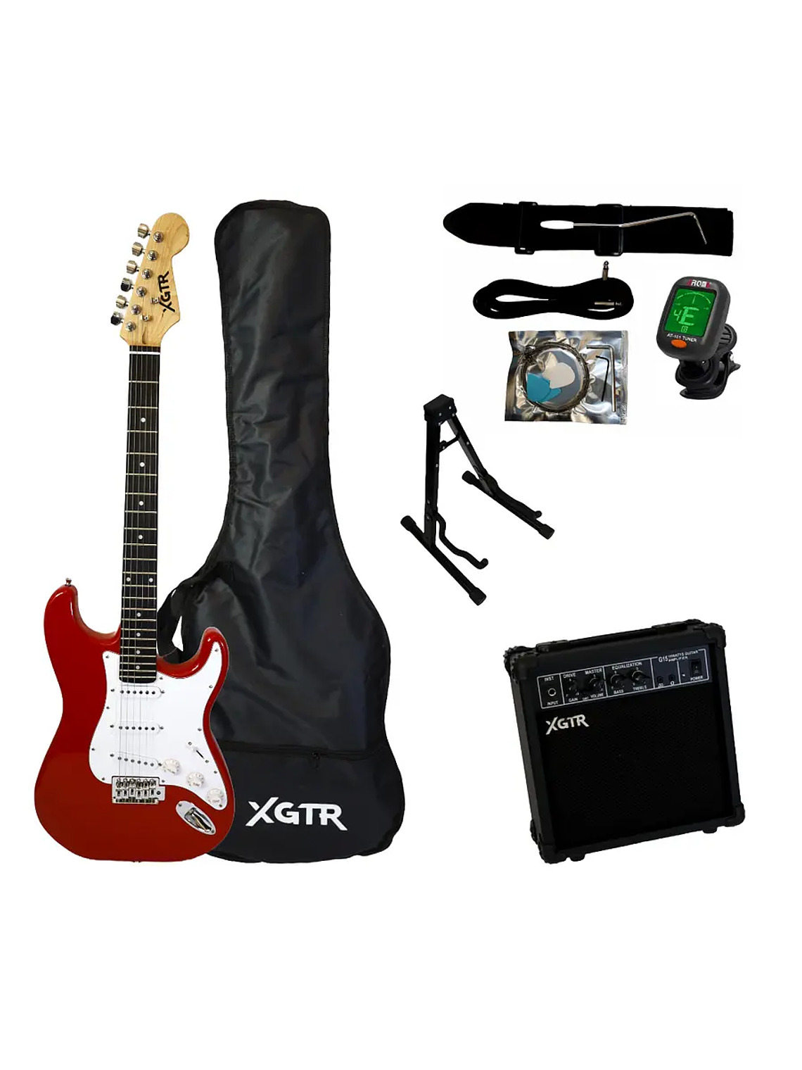 Pack Guitarra Eléctrica Red ST111 RD, Amp 15w XGTR 1