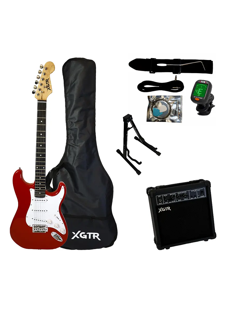 Pack Guitarra Eléctrica Red ST111 RD, Amp 15w XGTR 1