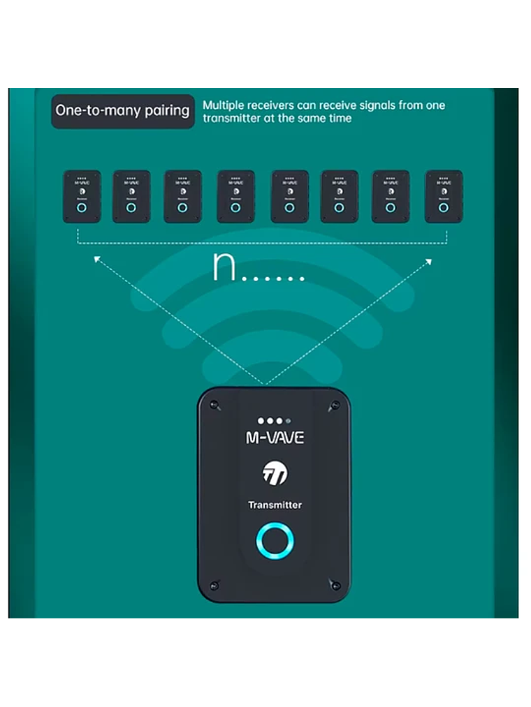 Receptor Monitor Inalámbrico WP-9 M-Vave  2