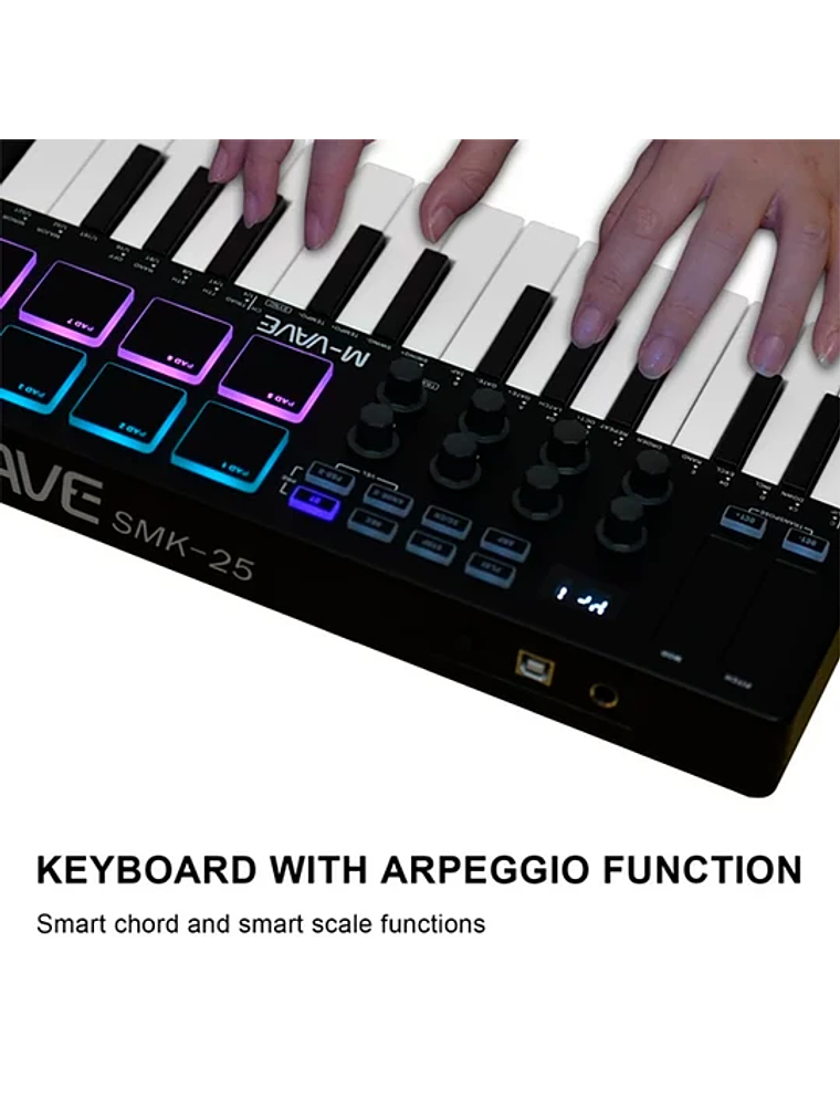 M-Vave SMK25 - Controlador MIDI Bluetooth Negro 2