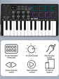 M-Vave SMK25 - Controlador MIDI Bluetooth Negro - Miniatura 3