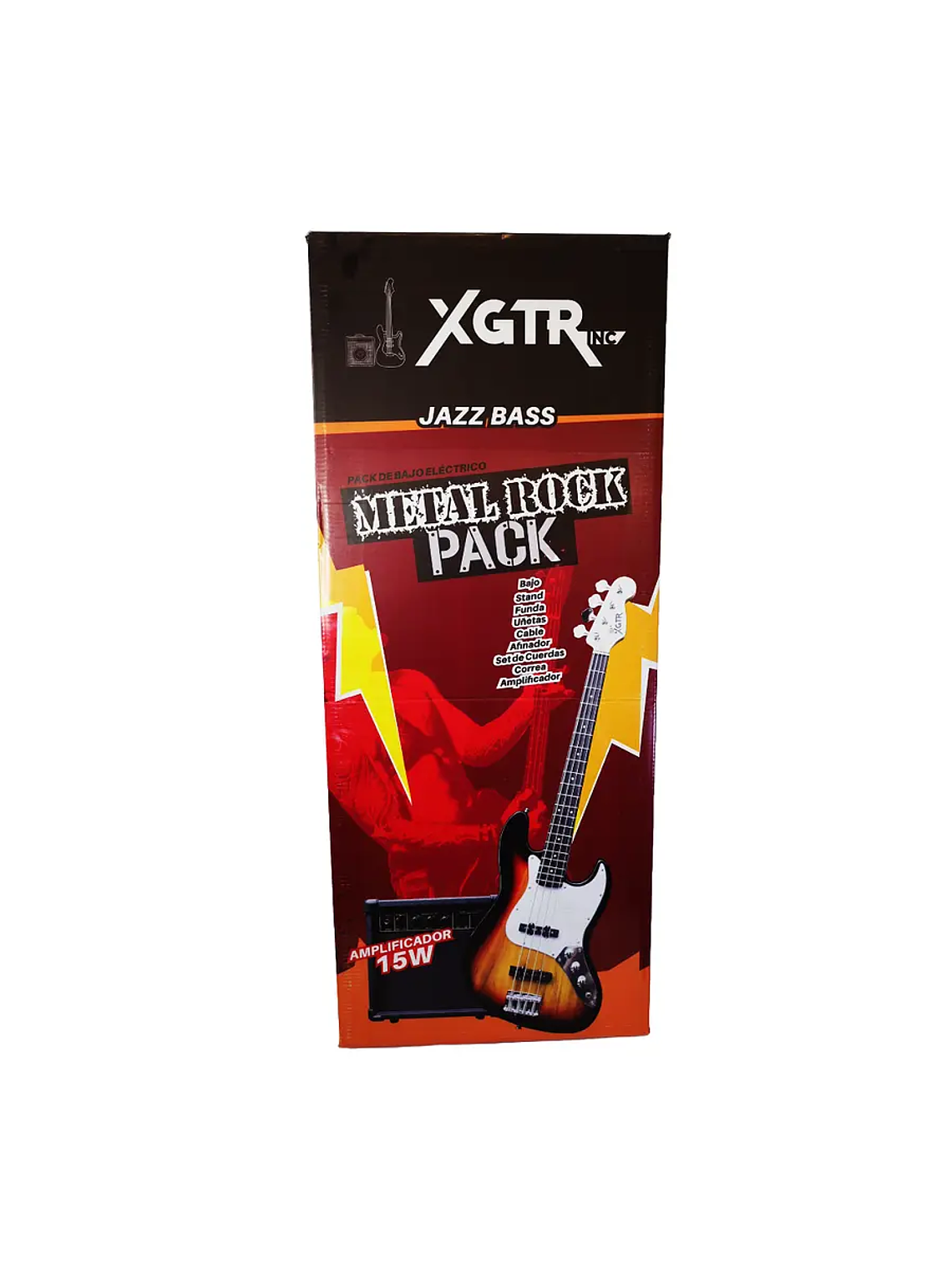 Pack Bajo Eléctrico Jazz Natural JB100 NT, Amp 15w XGTR 6