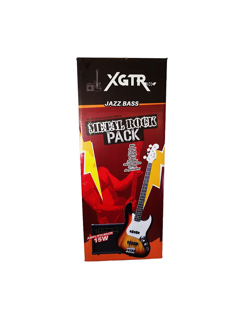 Pack Bajo Eléctrico Jazz Natural JB100 NT, Amp 15w XGTR 6