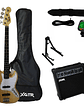 Pack Bajo Eléctrico Jazz Natural JB100 NT, Amp 15w XGTR - Miniatura 1
