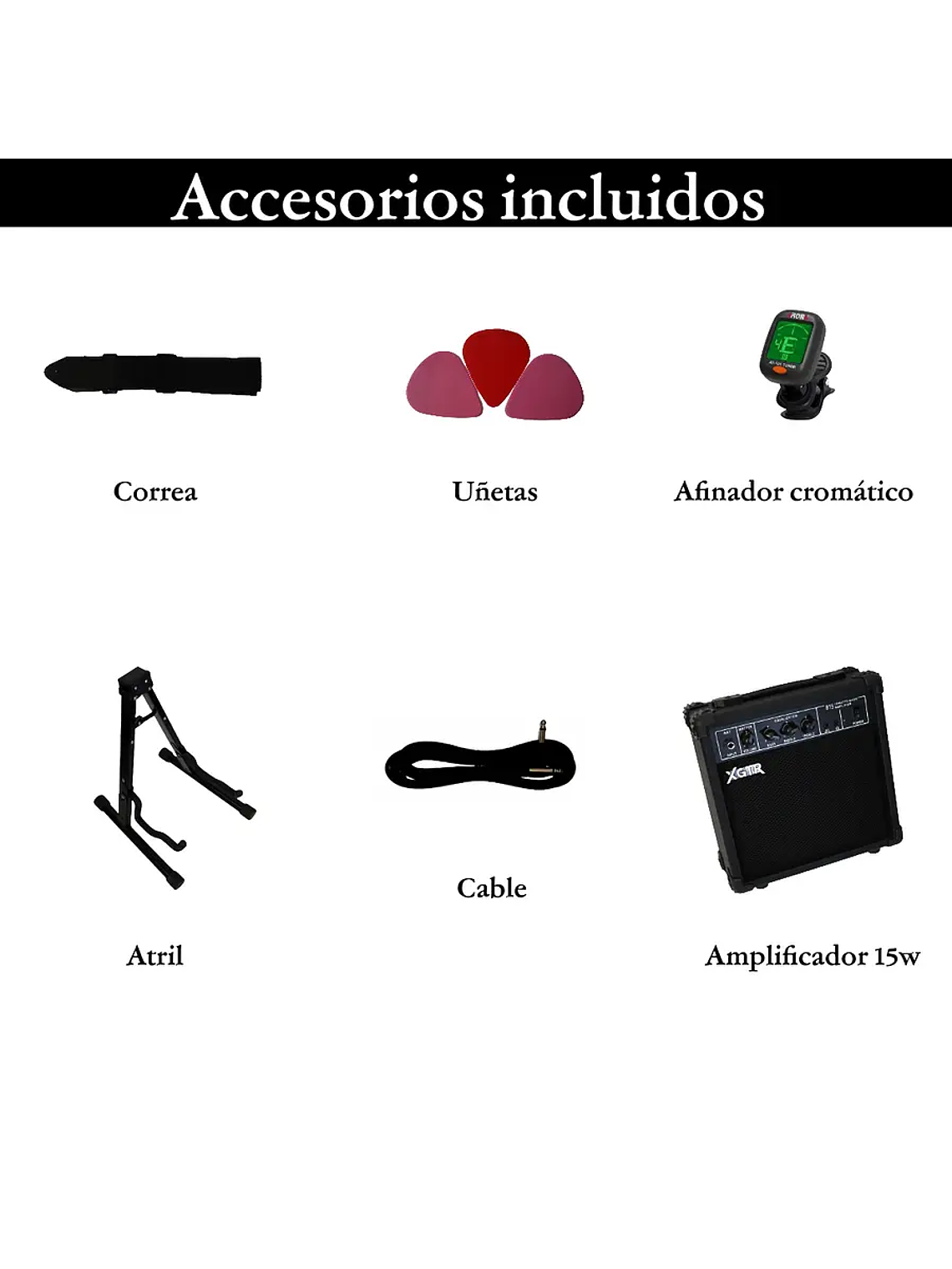 Pack Bajo Eléctrico Precission BK PB100-BK XGTR 5