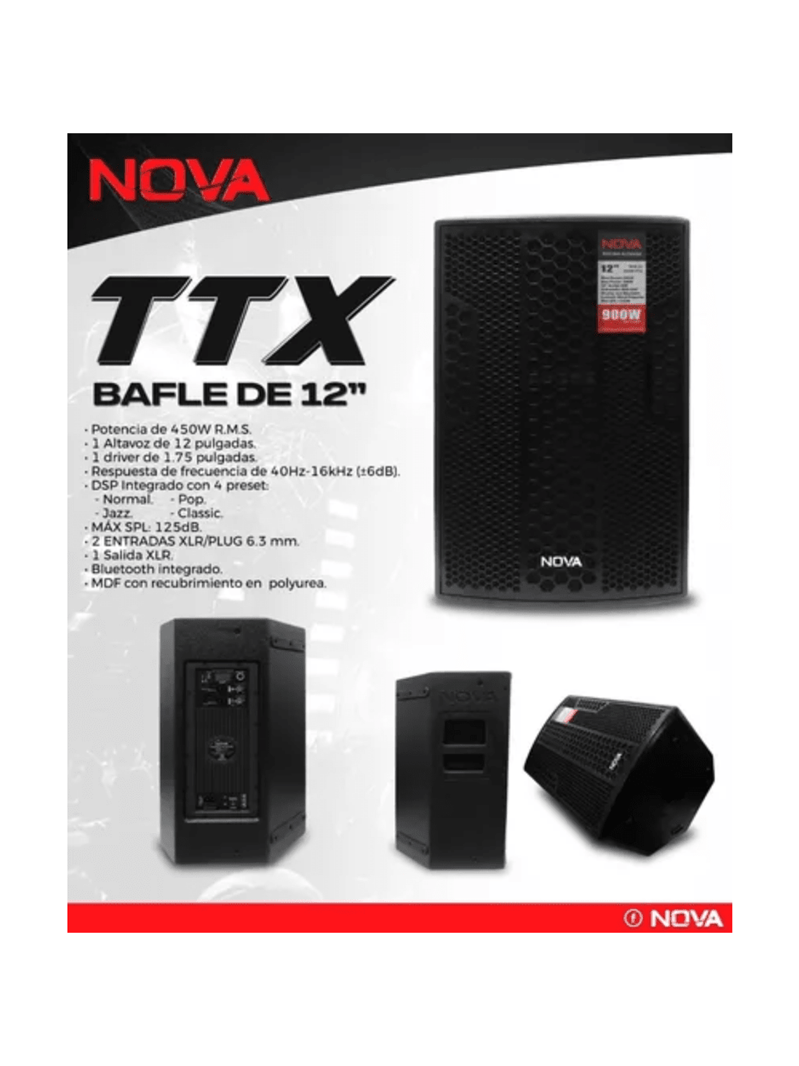 Caja activa 12 pulgadas Nova TTX Vamav  3