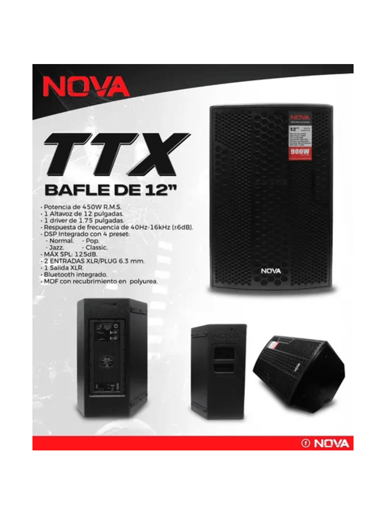 Caja activa 12 pulgadas Nova TTX Vamav  3