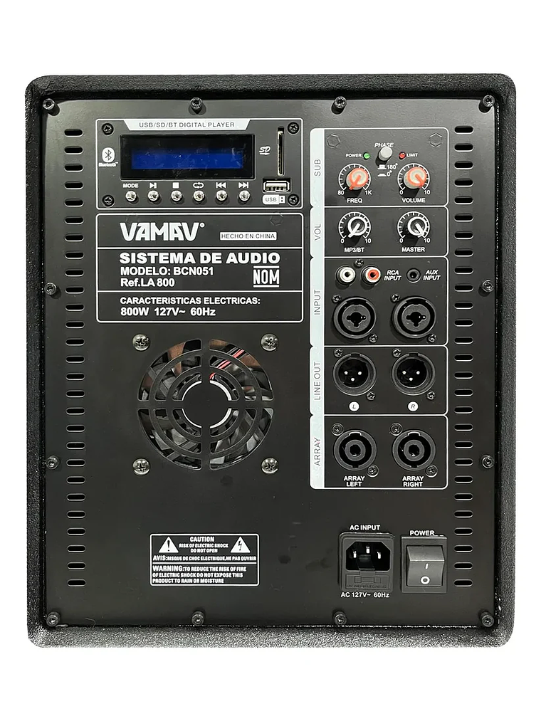 Sistema Mini Array 18″ 500W + 2*150W RMS LA 800 Vamav 5