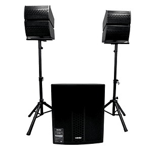 Sistema Mini Array 18″ 500W + 2*150W RMS LA 800 Vamav