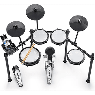 Batería Electrónica Nitro Max Kit Alesis + Sillin , Baquetas y Audifonos ath-m20x Audio Technica