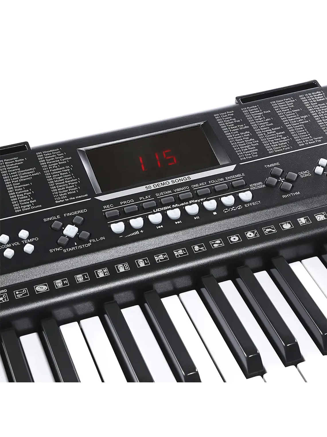 Teclado Musical Piano 61 Notas+Stand Ton-630 4