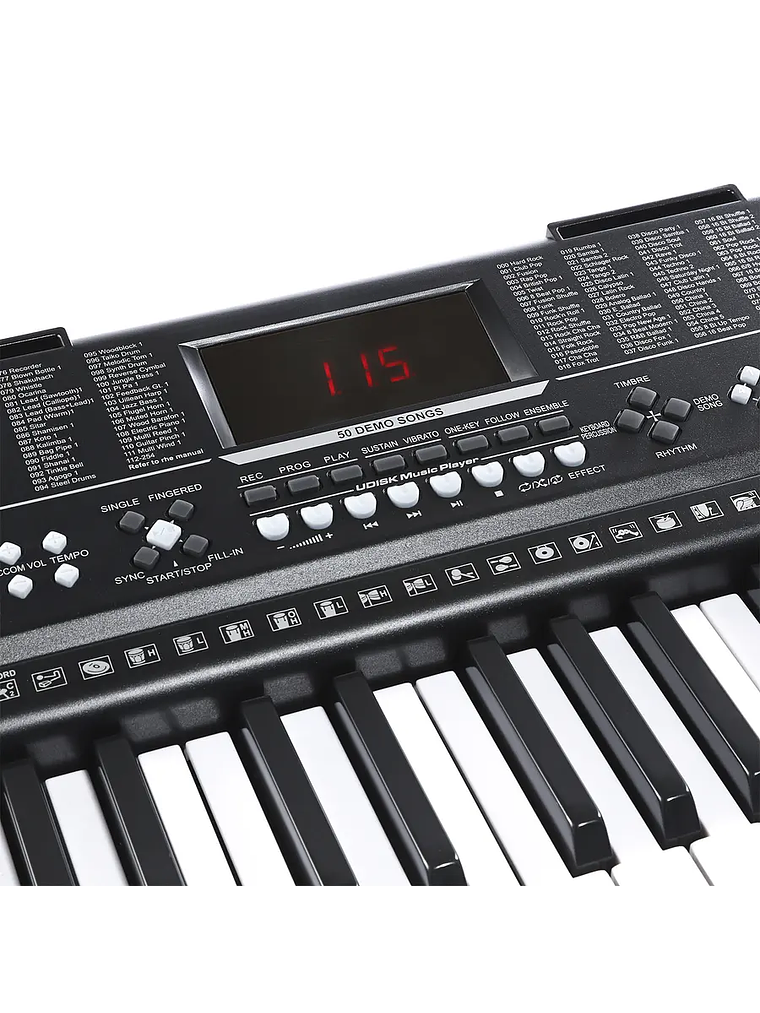 Teclado Musical Piano 61 Notas+Stand Ton-630 4